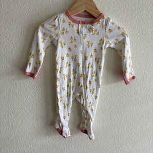 Cloud Island White and Yellow Footies Newborn